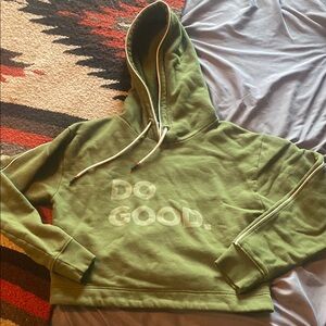 Cotopaxi Forest Green Crop Top Hoodie